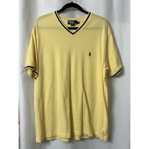 Polo Ralph Lauren Mens X-Large‎ Yellow Travel V-Neck Short sleeve Casual (B31)